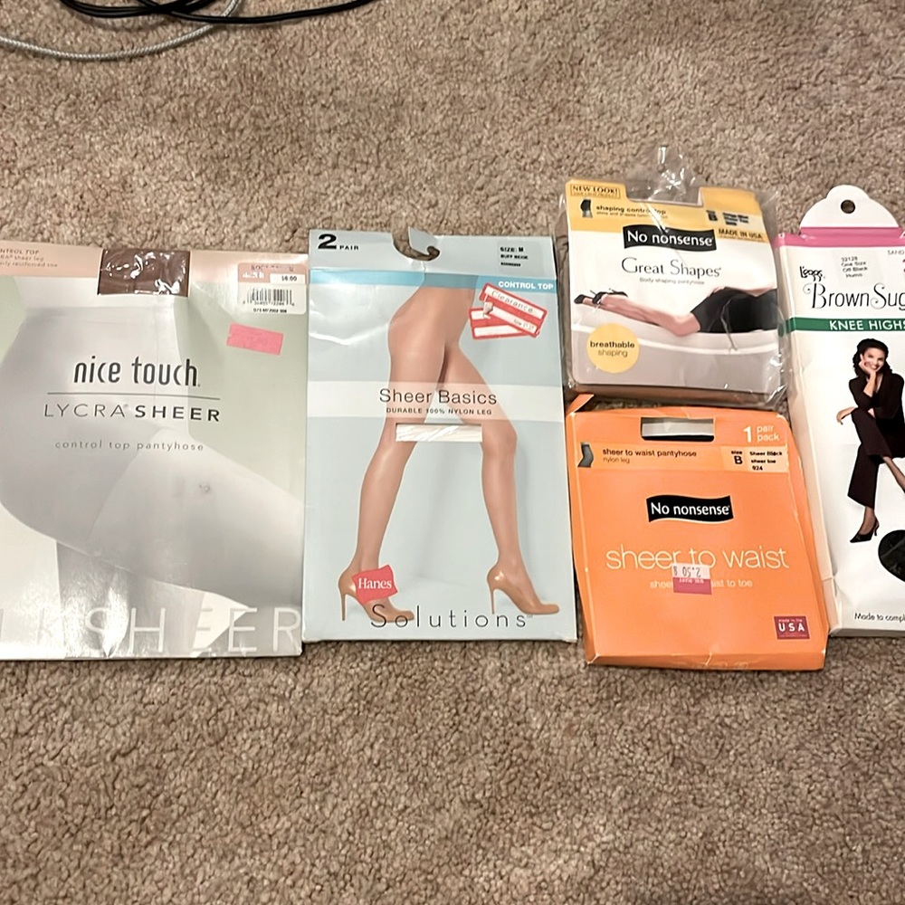 Set of Five Nylon Pantyhose